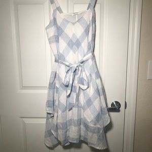 Blue and white sundress